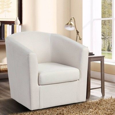 Riley Swivel Tub Chair Beige - Lifestyle Solutions | Target
