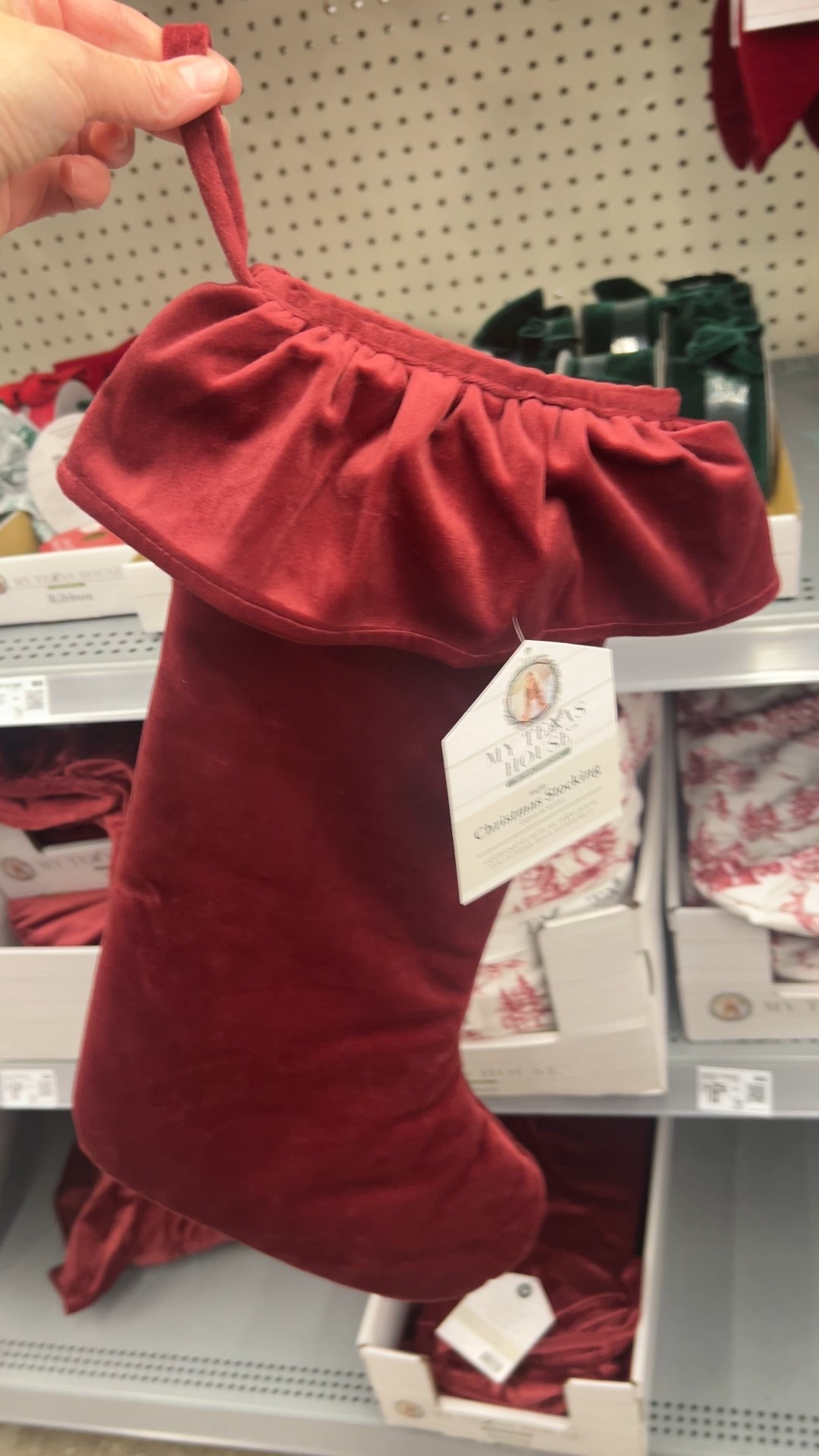 Such a cute find with this red velvet stocking! Perfect for hanging by the chimney or on the stairs!
christmas stockings, red christmas, holiday season, mantel decor, cozy christmas, living room decor, fireplace styling, holiday ornaments

#LTKFindsUnder50 #LTKSeasonal #LTKHome