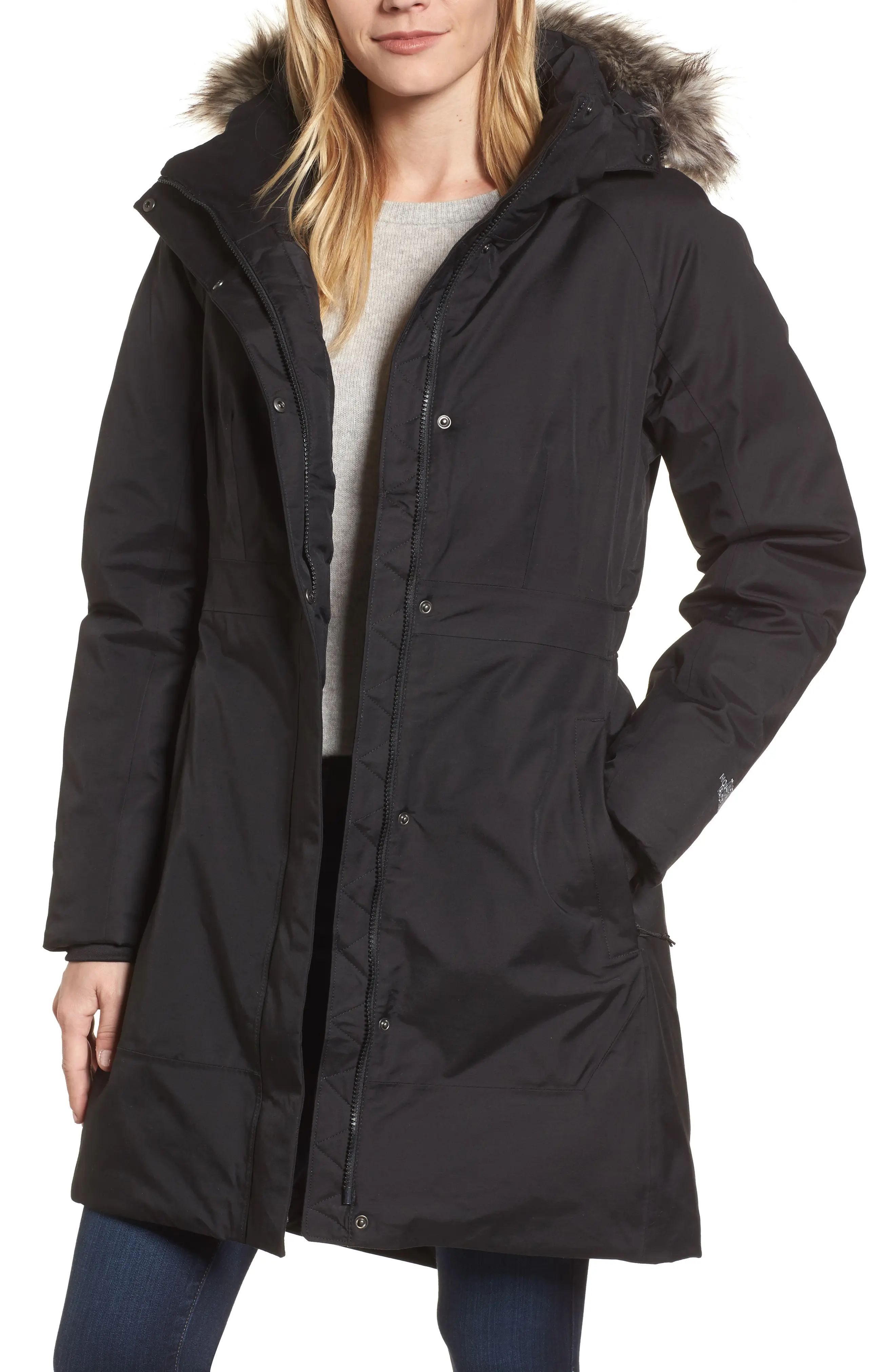 The North Face Arctic II Waterproof 550-Fill-Power Down Parka with Faux Fur Trim | Nordstrom