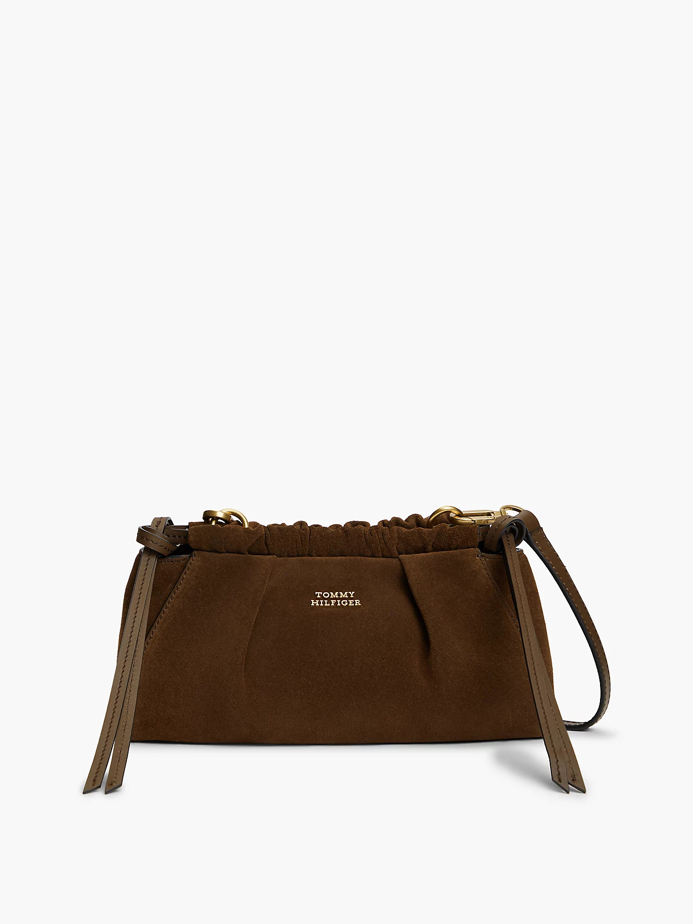 Soft Suede Crossbody Bag | Brown | Tommy Hilfiger | Tommy Hilfiger UK