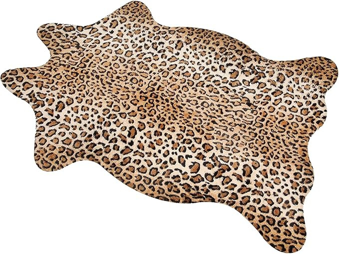MACEVIA Leopard Rug Cheetah Print Rugs Western Decor for Living Room Bedroom Faux Animal Area Car... | Amazon (US)