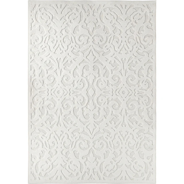 My Texas House Lady Bird, Modern Farmhouse, Damask, Indoor/ Outdoor Area Rug, Natural, 7'9" x 10'... | Walmart (US)