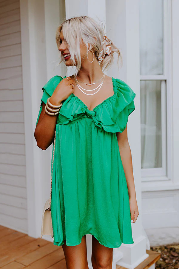Dream All Day Babydoll Dress In Green | Impressions Online Boutique