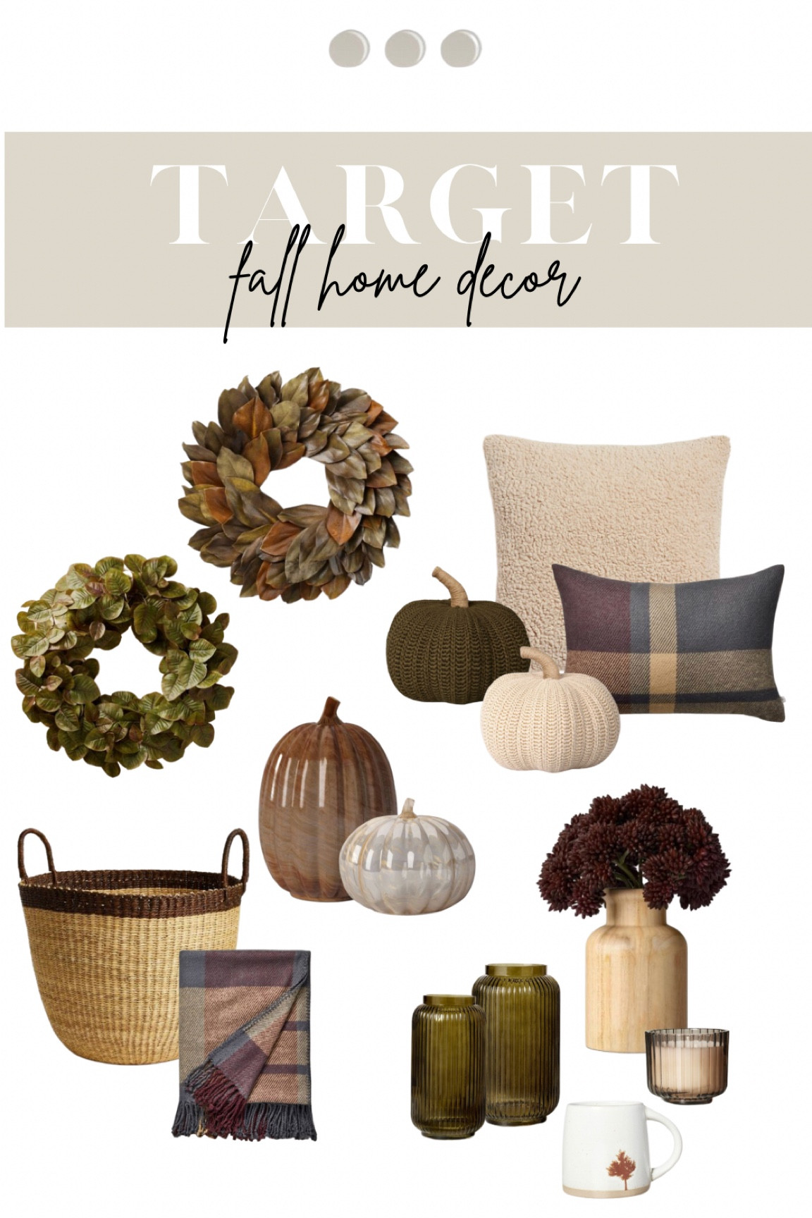 Target—fall favorites!🍁 

#target #targethome #targetfinds #targetfalldecor #falldecor #fallhomedecor #seasonaldecor #homefinds #fallwreaths #fallthrowpillows #fallthrowblanket #throwbasket #fallfloral #fallmusthaves #homedesign #home #pumpkinthrowpillows #throwpillows #throwblanket #autumn #fall  #decor #falldecorations #fallcolors #farmhousedecor #magnoliadecor #magnoliafalldecor #hearthandhand #ltkunder50 

#LTKhome #LTKFind #LTKSeasonal