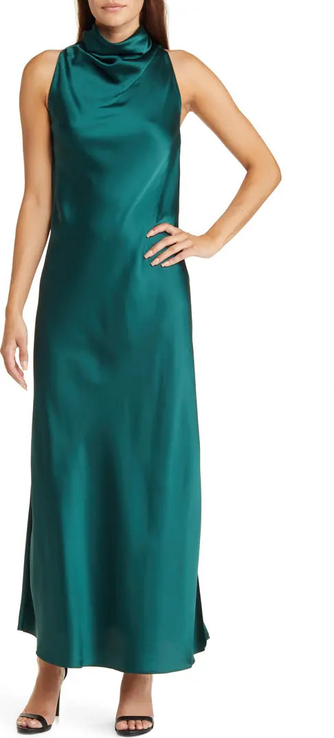 Cowl Neck Satin Dress | Nordstrom