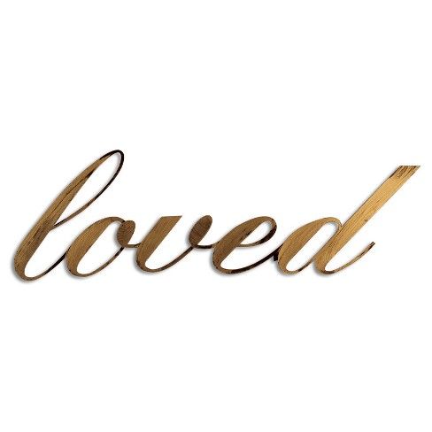 Letter2Word Hand Painted Loved 3D Wall Sculpture - Nickel | Target
