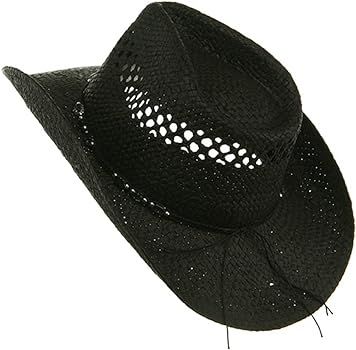 MG Womens Straw Outback Toyo Cowboy Hat Black : Clothing, Shoes & Jewelry | Amazon (US)