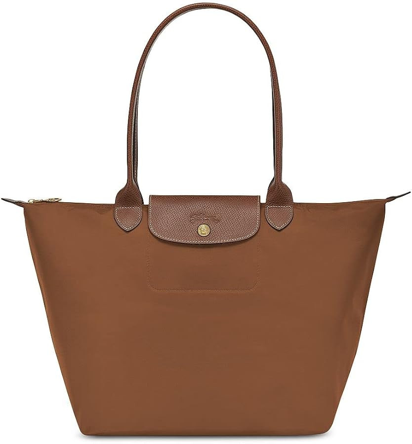 Longchamp 'Large 'Le Pliage' Nylon Tote Shoulder Bag, Cognac | Amazon (US)