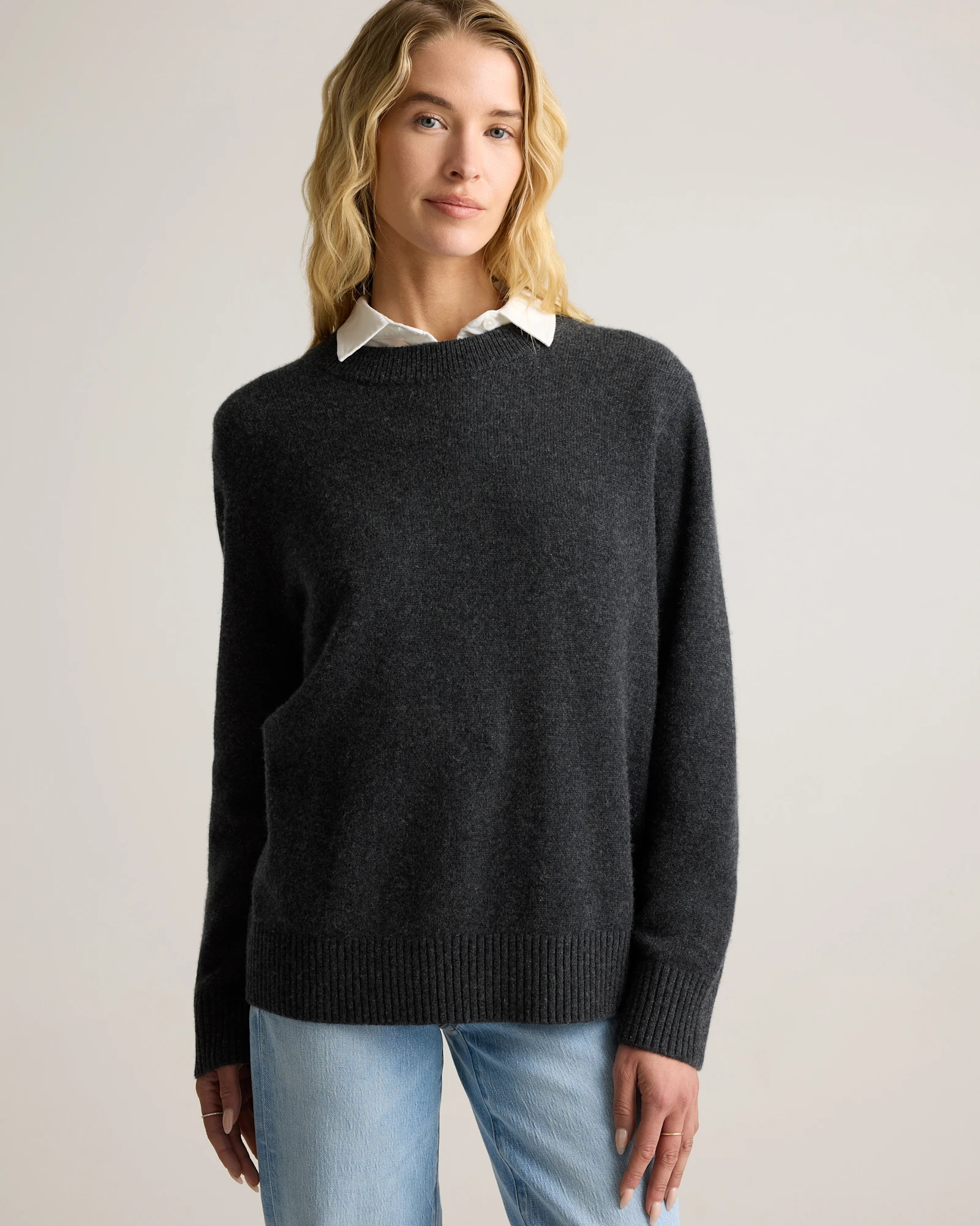 Mongolian Cashmere Oversized Crewneck Sweater | Quince
