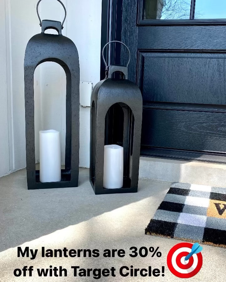 Target deal outdoor lanterns 30% off. I linked the 2 sizes I have. 

#frontporchdecor #homedecor #outdoordecor #lanterns #targetcircledeals

#LTKhome #LTKsalealert #LTKxTarget