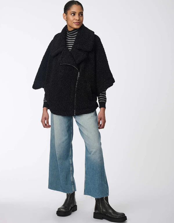 Metropolitan Asymmetric Sherpa Jacket | Bernardo Fashions