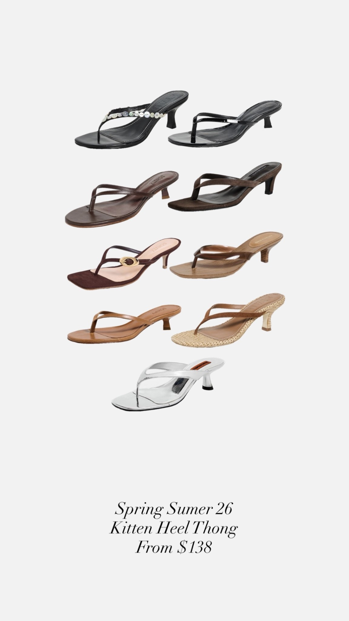 Spring Summer kitten heel thongs from $138. 

#LTKSeasonal #LTKOver40 #LTKmomlife