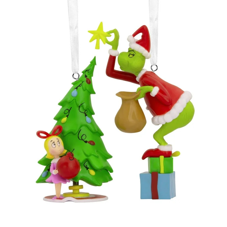Hallmark Christmas Ornaments (Dr. Seuss's How The Grinch Stole Christmas! Grinch and Cindy-Lou Wh... | Walmart (US)