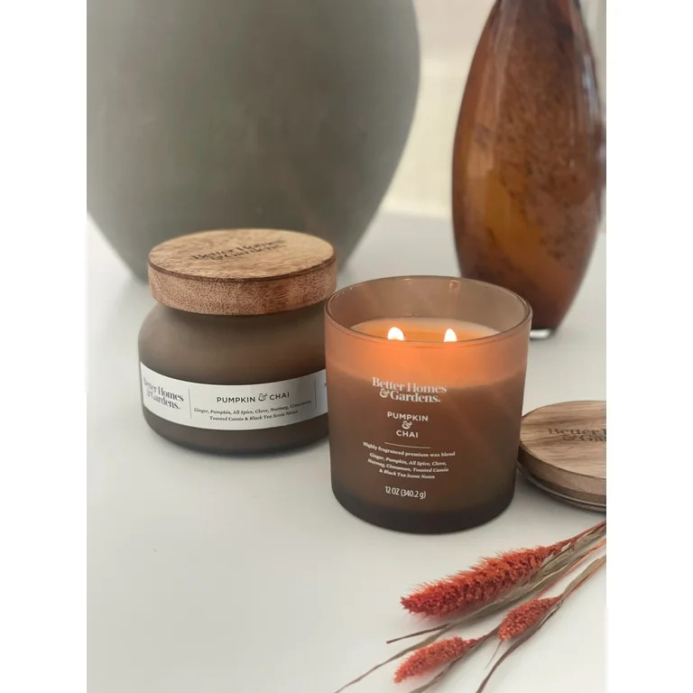 Better Homes & Gardens Pumpkin & Chai 12oz Scented 2-wick Candle | Walmart (US)