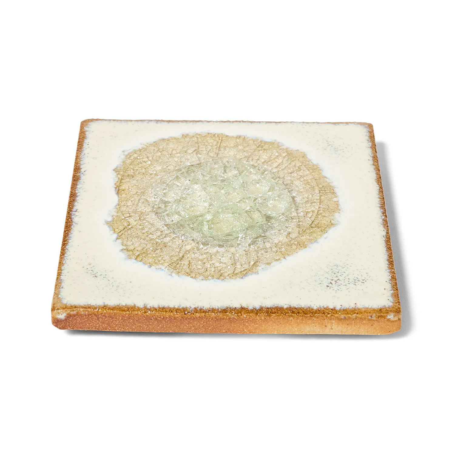 Dock 6 Pottery Square Crackle Coaster, 4'' | Sur La Table