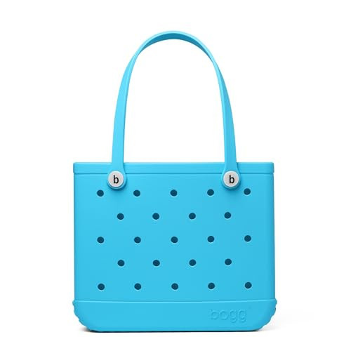 BOGG BAG Medium Tote – 15” x 12.5” x 5” – Durable, Washable, Tip-proof – Beach, Pool, Boat, Work, Sports (Tiff with White Buttons) | Amazon (US)