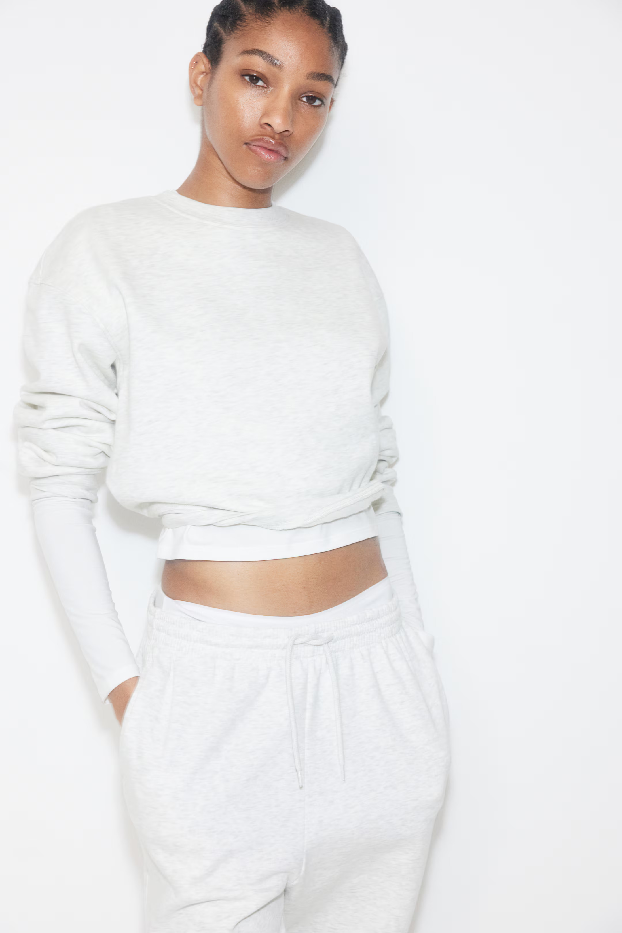 Loose-Fit Sweatshirt - Light gray melange - Ladies | H&M US | H&M (US + CA)