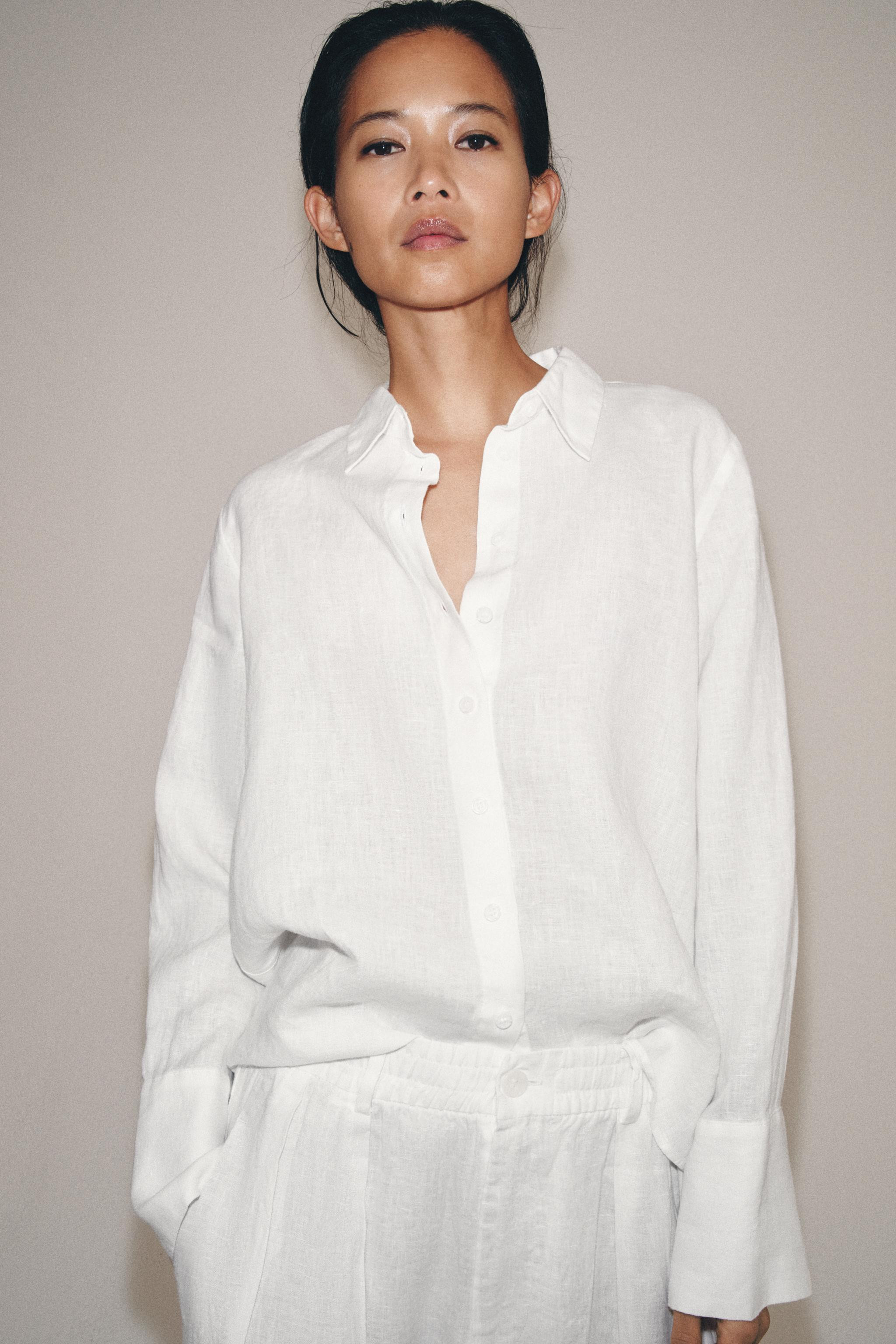 100% LINEN SHIRT ZW COLLECTION | Zara US
