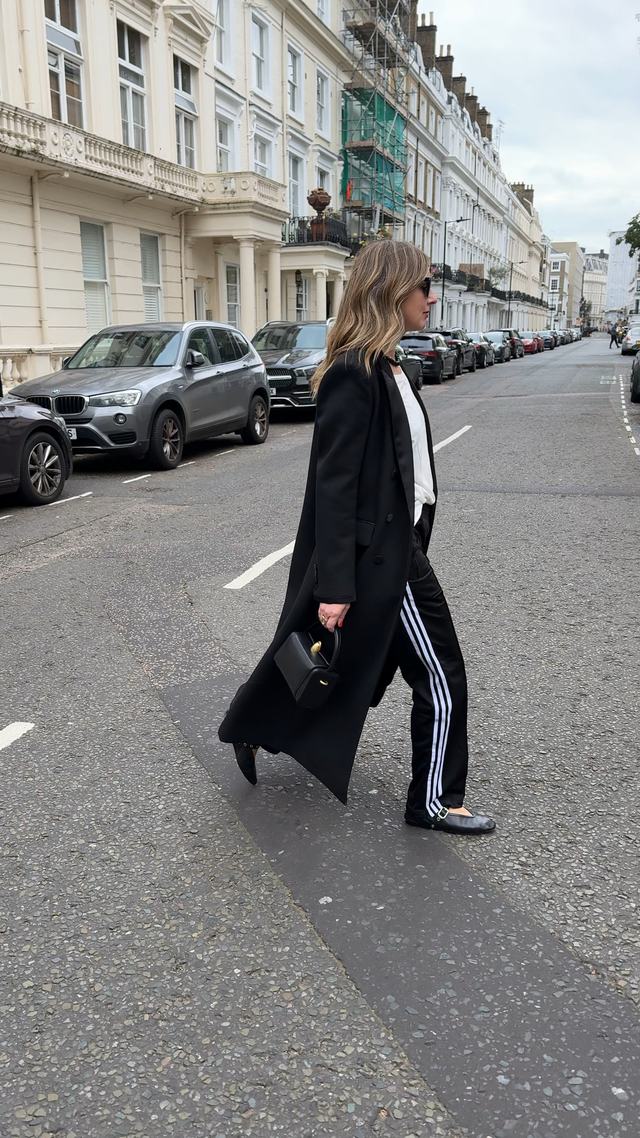 Weekend Uniform 🖤
Wearing size Small bottoms 
Size 10 coat 
Size small Tee 
Shoes true to size 

Adidas Track Pant Outfit | Adidas Track Pants | Tuxedo Coat | Long Black Coat | Mary-Jane Shoes | Ballet Flats | Adidas | Neous Bag | Weekend Outfit | Casual Outfit | Pub Outfit | Sunday Brunch Outfit 

#LTKuk #LTKstyletip #LTKeurope