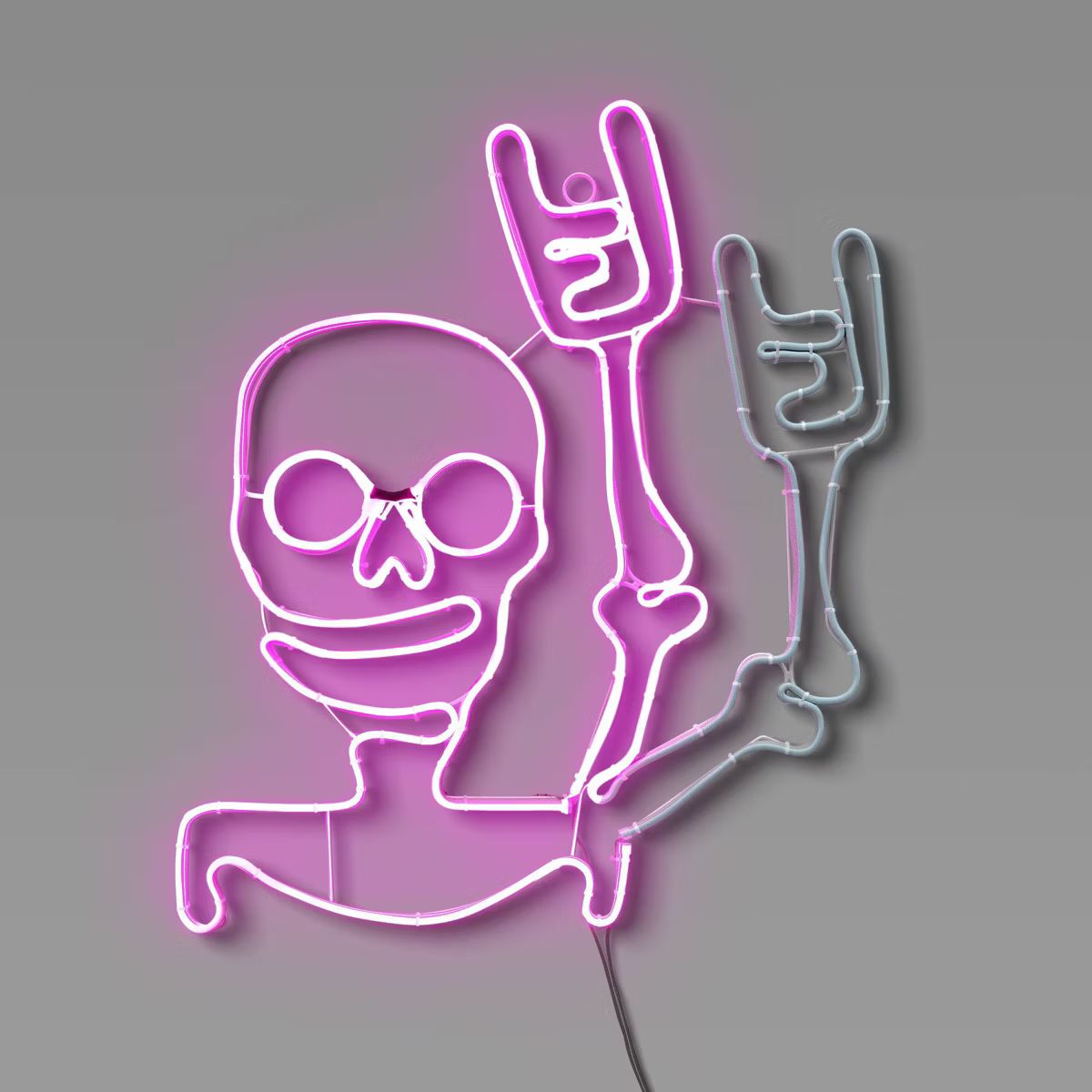 19" LED Faux Neon Halloween Silhouette Light Skeleton Sign with Motion - Hyde & EEK! Boutique™:... | Target