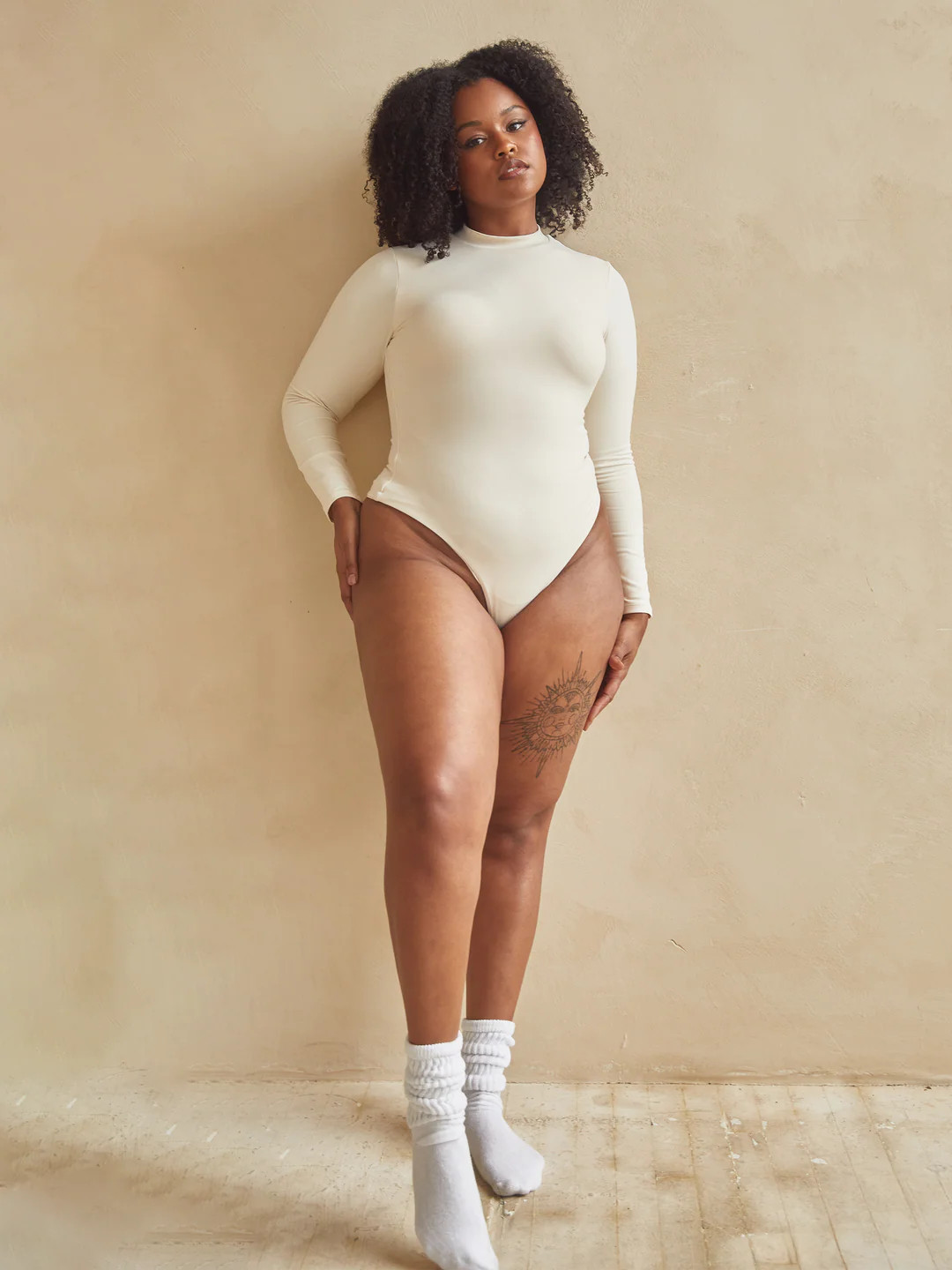 Mock Turtleneck Long Sleeve Bramisuit | Klassy