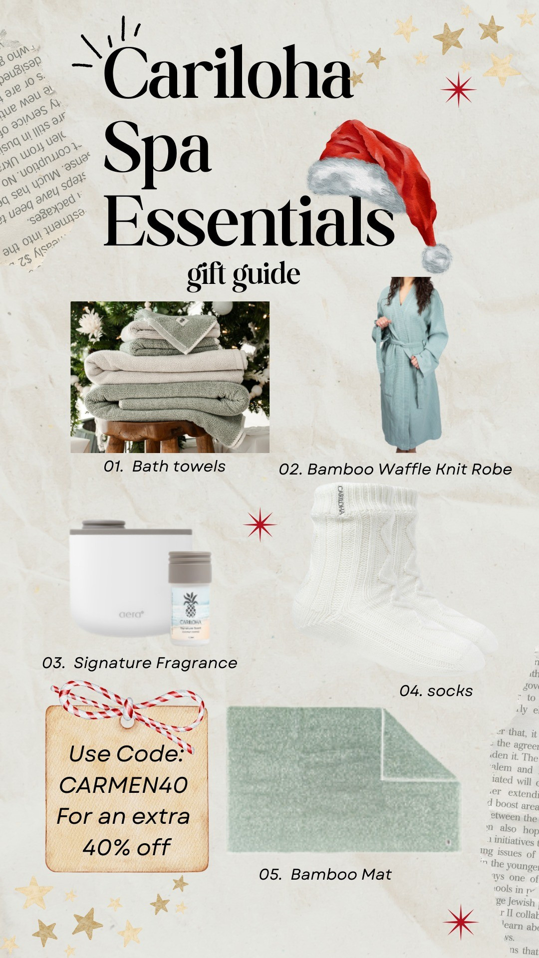 Cozy gifts never miss. I have rounded up my favorite soft and snuggly essentials for the holidays! @Cariloha truly has the best items for that perfect spa day at home. This gift idea is perfect for anyone on your list. Make sure to use code: CARMEN40 for an extra 40% off. Happy Holidays!#ad #livecariloha 

#LTKGiftGuide #LTKHoliday #LTKdayinmylife