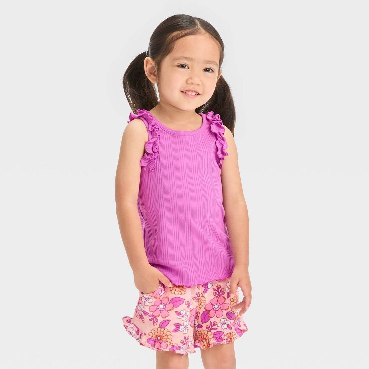 Toddler Girls' Ribbed Tank Top - Cat & Jack™ Purple | Target