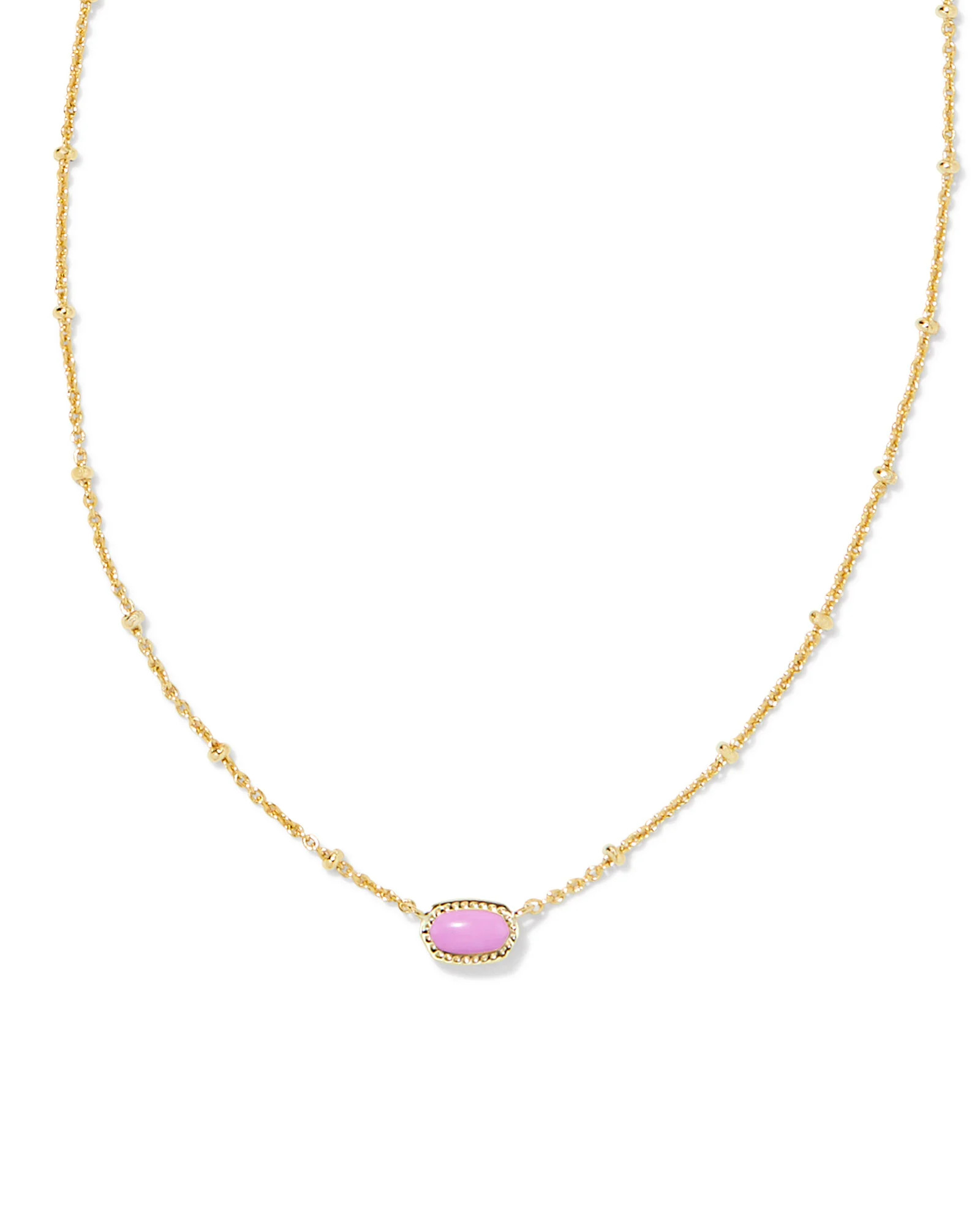Mini Elisa Gold Satellite Short Pendant Necklace in Fuchsia Magnesite | Kendra Scott | Kendra Scott