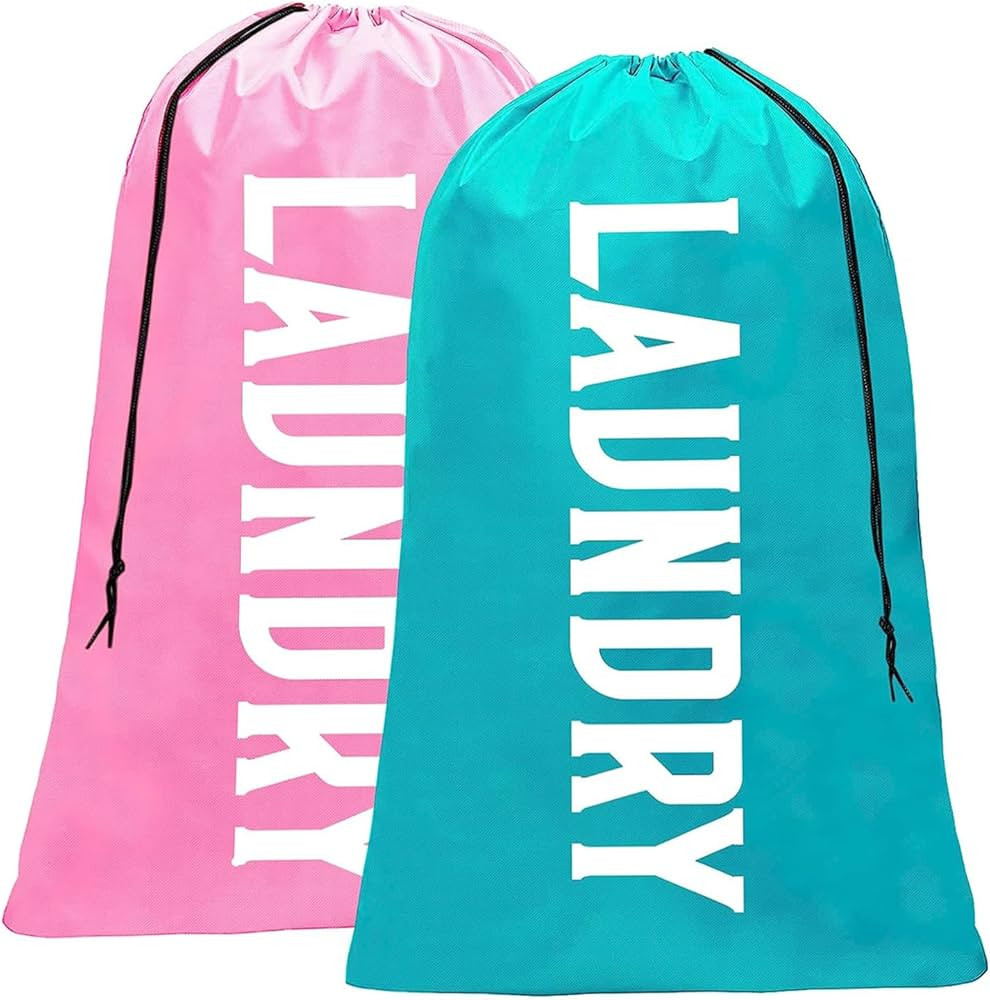 Fiodrmy 2 Pack XL Laundry Bag, Machine Washable Dirty Clothes Organizer, Large Enough to Hold 4 L... | Amazon (US)