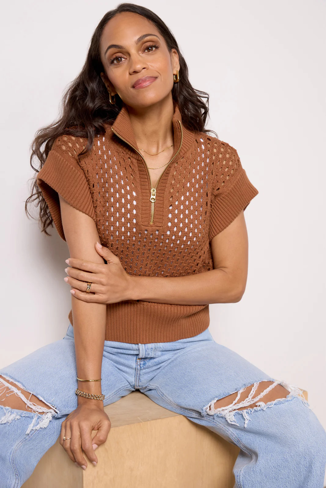 Gaines Half Zip Knit | Evereve