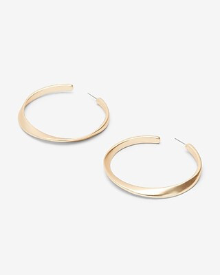 Twisted Metal Hoop Earrings | Express