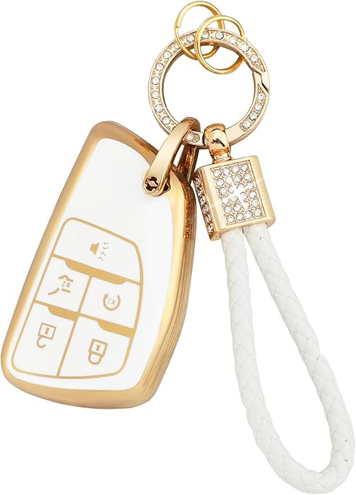 PIFOOG Key Fob Cover for Chevrolet Chevy Buick 5 Button Car Smart Keys Shell Case Glitter Key Cha... | Amazon (US)