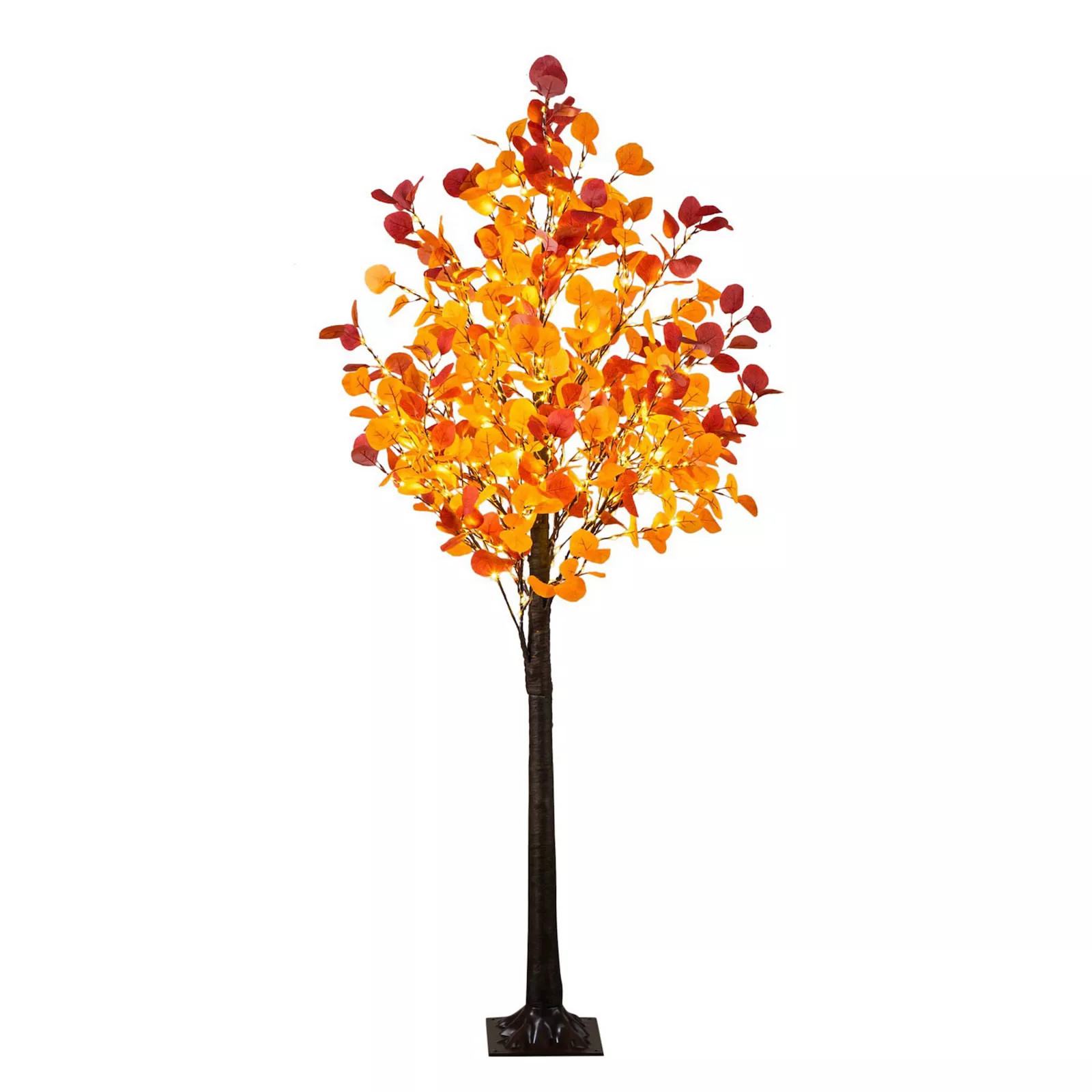 nearly natural 6-ft. Pre-Lit Artificial Eucalyptus Fall Tree with 420 LED Lights, Multi | Kohl's