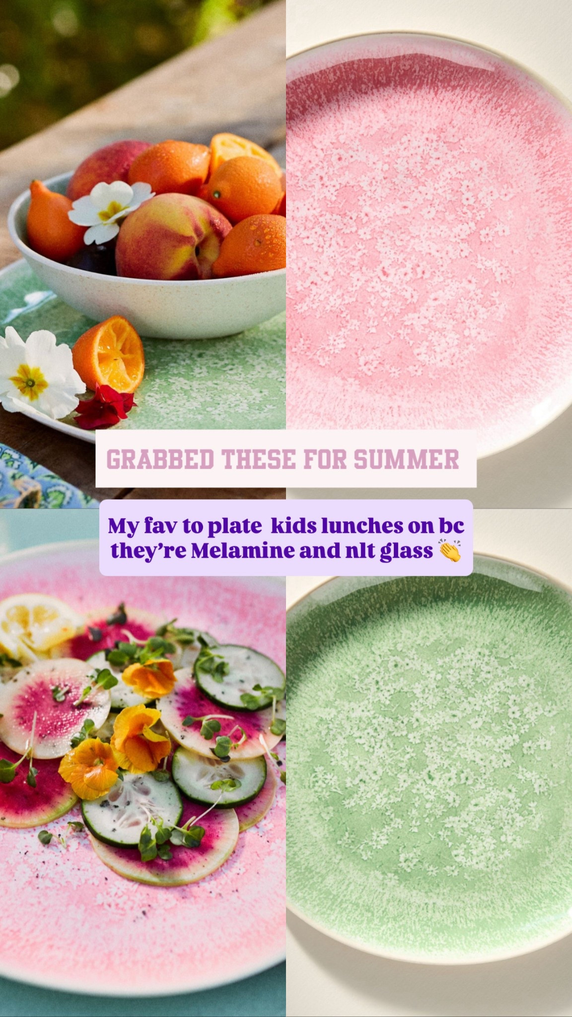 For Summer lunches but make them
Pretty 🥰 Love these because they’re easy to plate my kids lunches on! I grabbedthese two colors and I think I’m gonna grab the neutral one as well ! @anthropologie 

#LTKHome #LTKSummerEdit #LTKBeauty