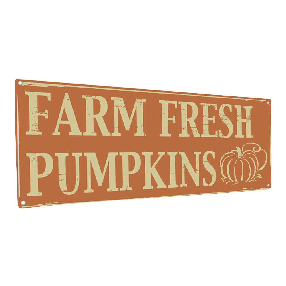 Farm Fresh Pumpkins Fall Metal Sign | Wayfair North America