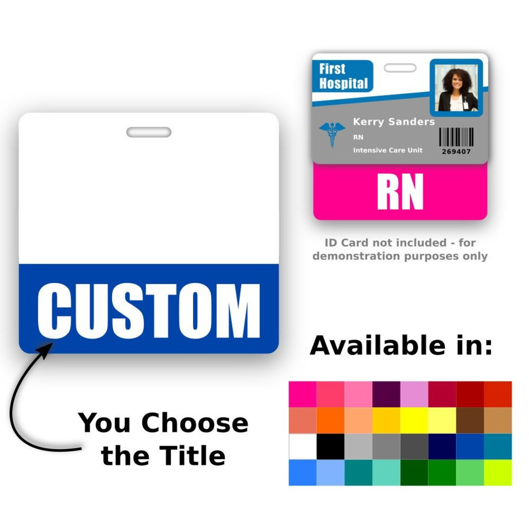 Custom Badge Buddy Horizontal Credential Title Role - Etsy | Etsy (US)