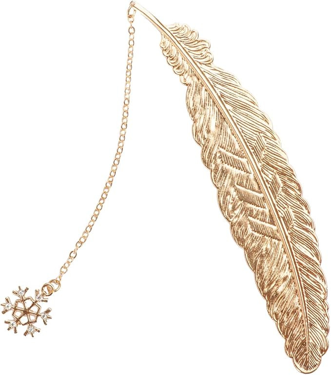 Metal Feather Pendant Bookmarks, Cute Funny Cartoon Creative Bookmarks, Christmas Series Bookmark... | Amazon (US)