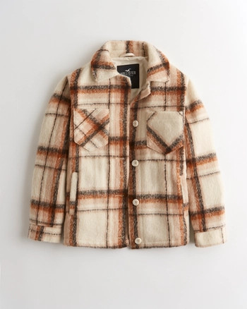 Cozy Brushed Shirt Jacket | Hollister (US)