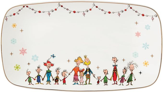 Lenox Serveware, Merry Grinchmas Tray, 13.75 x 7.5-Inch, Food Tray, Microwave Safe & Dishwasher S... | Amazon (US)