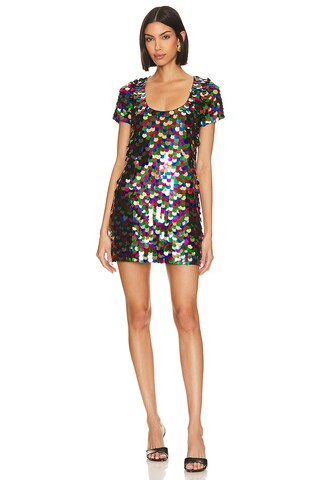 Show Me Your Mumu Emi Mini Dress in Rainbow Sequins from Revolve.com | Revolve Clothing (Global)