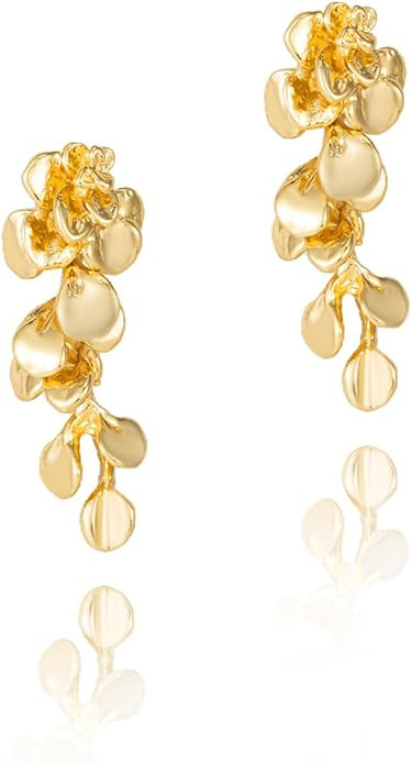 Chic Dangle Flower Earrings for Women, Boho Statement Elegant Vintage Thick Unique Chunky Floral ... | Amazon (US)