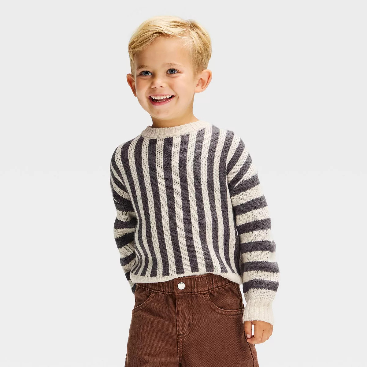 Toddler Boys' Juniper Shore Striped Sweater - Blue/Natural 5T | Target