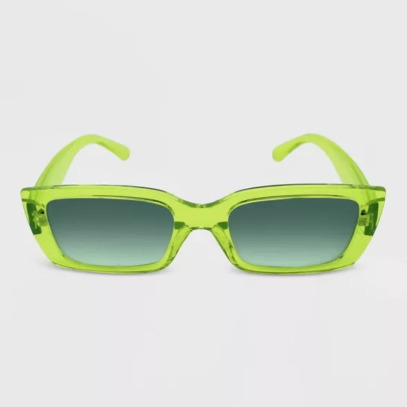 Women's Crystal Slim Rectangle Sunglasses - Wild Fable™ | Target