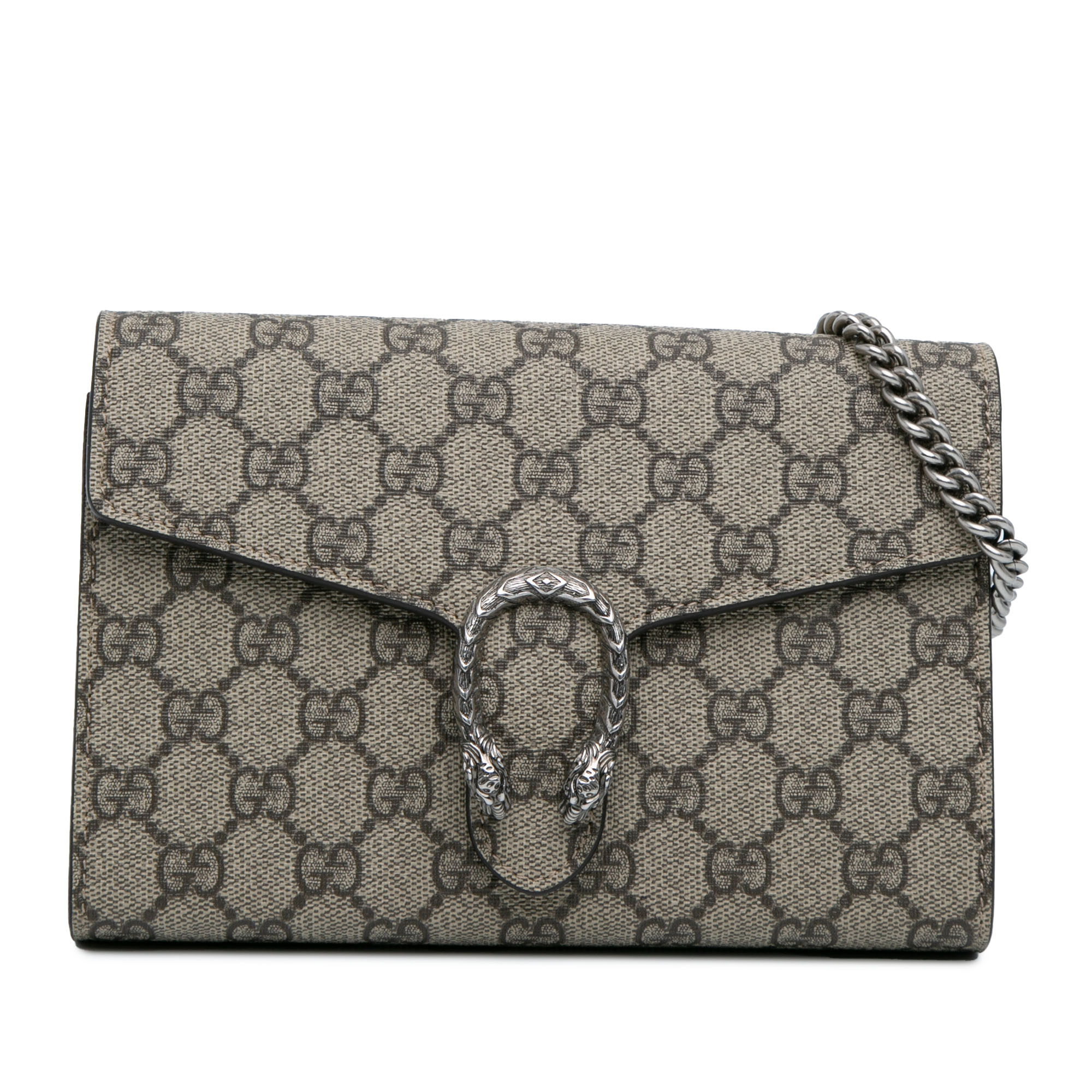 Pre-Owned Authenticated Gucci GG Supreme Dionysus Chain Wallet Coated Canvas Fabric Brown Crossbo... | Walmart (US)