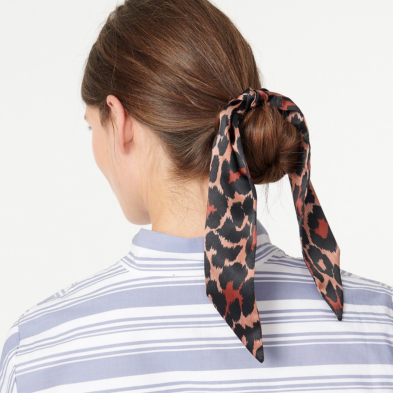 Printed satin twilly scrunchie | J.Crew US