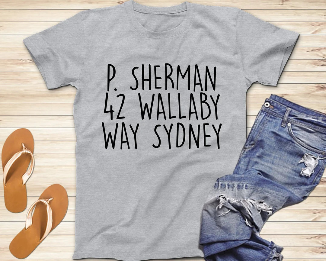 P. Sherman 42 Wallaby Way Sydney T-Shirt, Disney Trip Shirt, Adults Shirt and Kids Shirt, Short S... | Etsy (US)