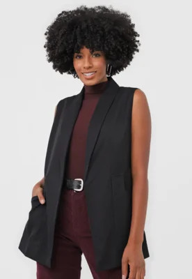 Colete Lez a Lez Alfaiataria  Preto | Dafiti (BR)