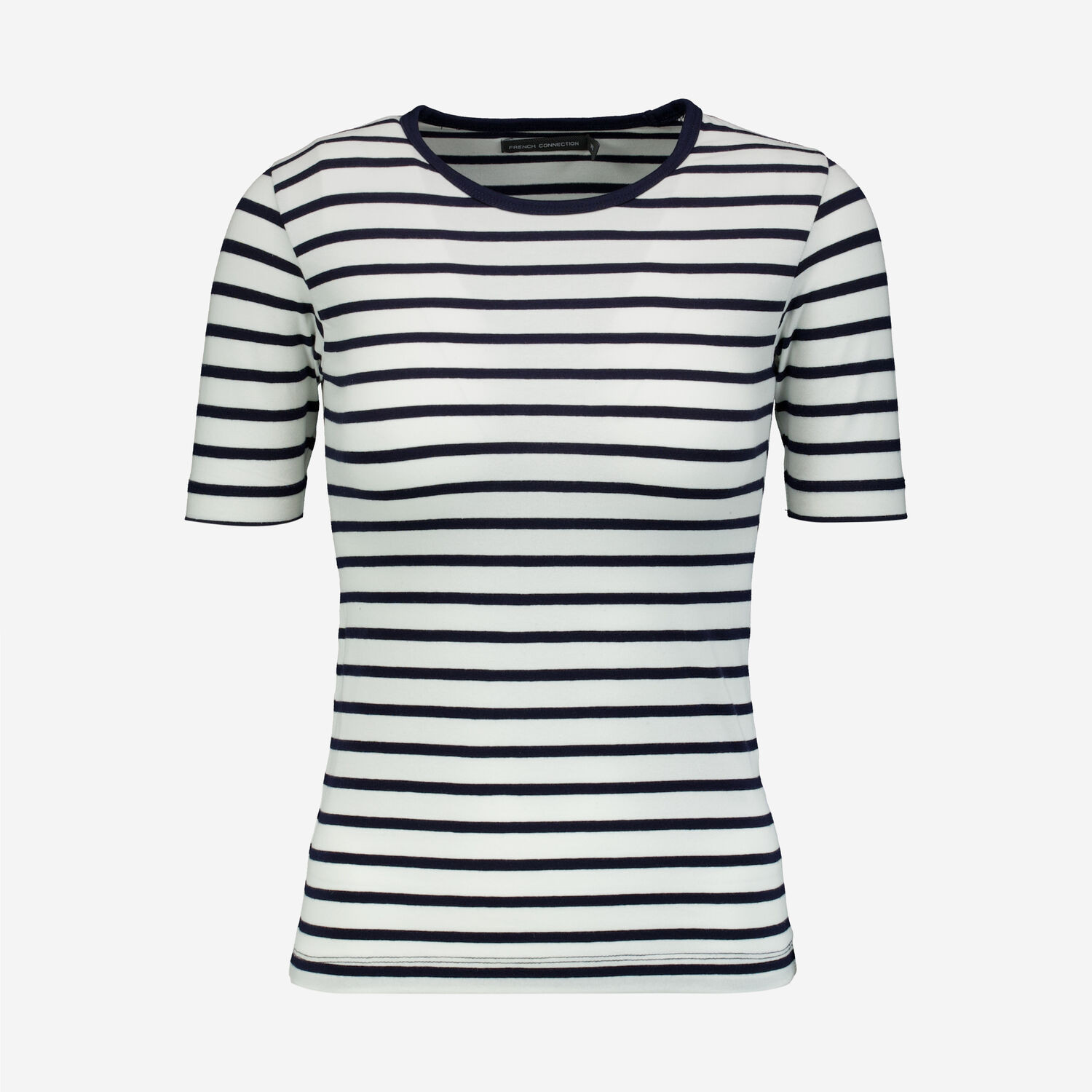 White & Navy Striped T Shirt | TK Maxx