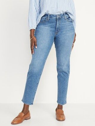 High-Waisted O.G. Straight Medium-Wash Extra Stretch Jeans for Women | Old Navy (US)