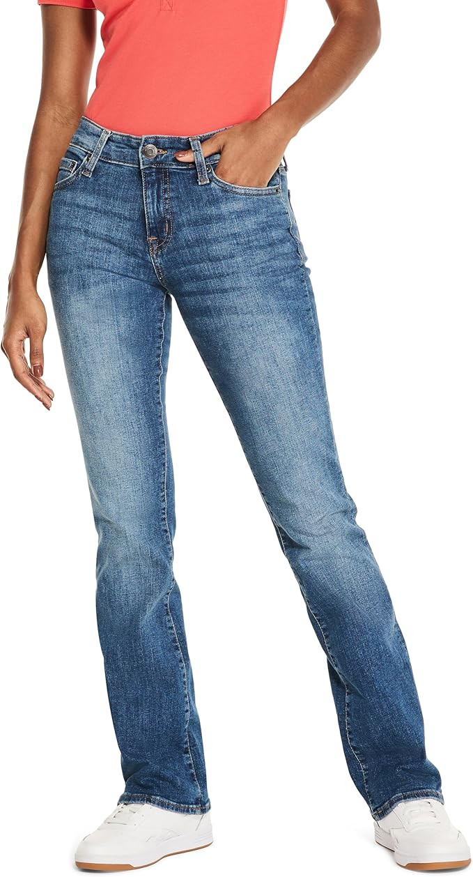 Aeropostale Women's Aero Mid Rise Bootcut Jean | Amazon (US)